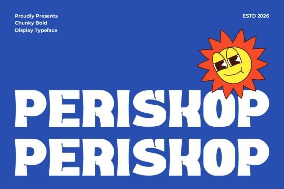 bubble fonts for birthdays example: Periskop font specimen