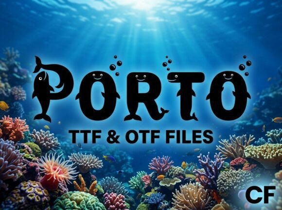 whimsical fonts for toy packaging example: Porto font specimen