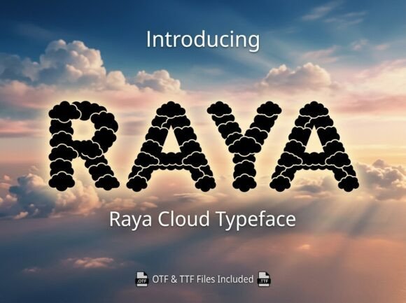 whimsical fonts for toy packaging example: Raya font specimen