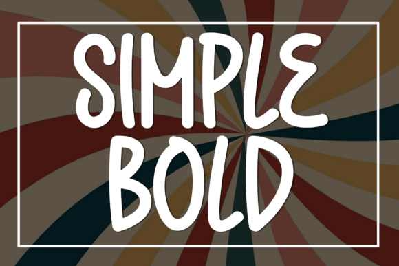 signature fonts for creator logos example: Simple Bold font specimen