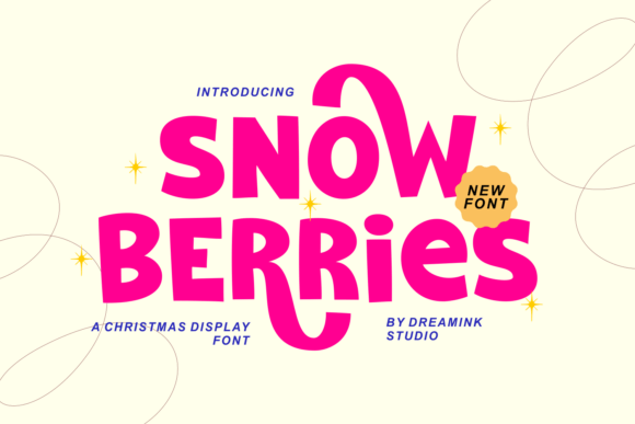 bold christmas fonts example: Snow Berries font specimen