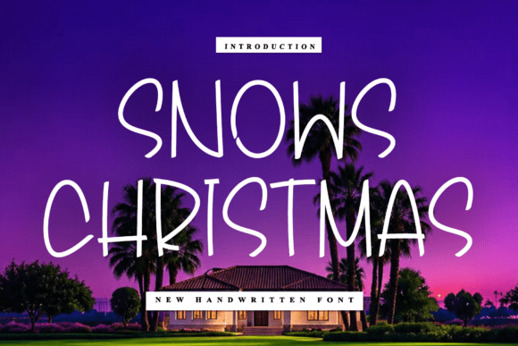 christmas script fonts example: Snows Christmas font specimen