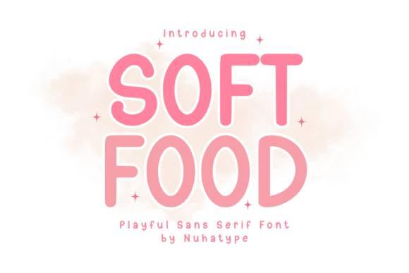 sans serif logo fonts example: Soft Food font specimen