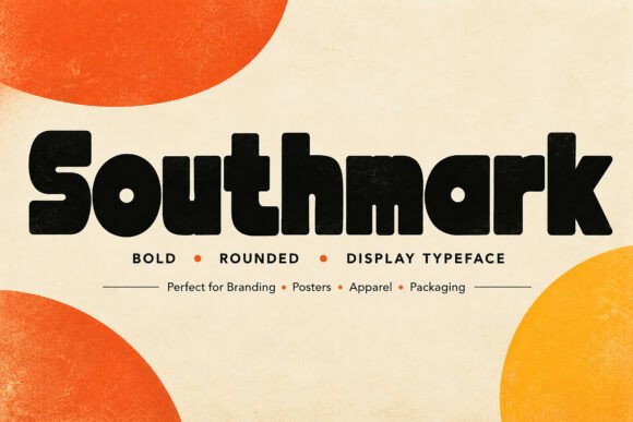 bubble fonts for birthdays example: Southmark font specimen