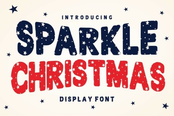 bold christmas fonts example: Sparkle Christmas font specimen