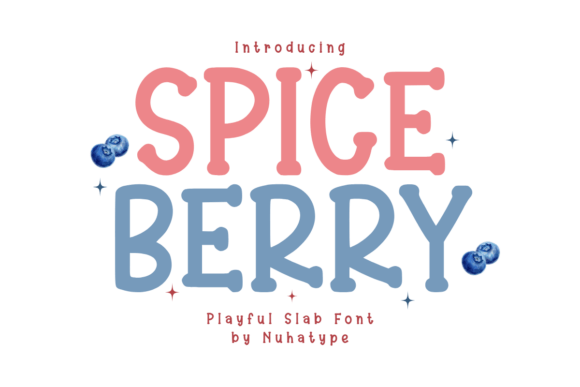 sans serif logo fonts example: Spice Berry font specimen