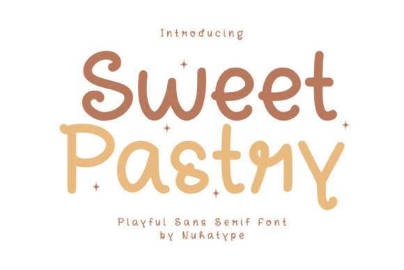 sans serif logo fonts example: Sweet Pastry font specimen