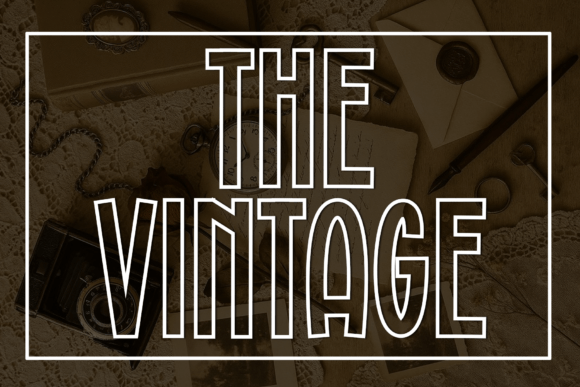 retro groovy fonts example: The Vintage font specimen