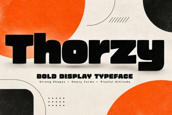 bubble fonts for birthdays example: Thorzy font specimen