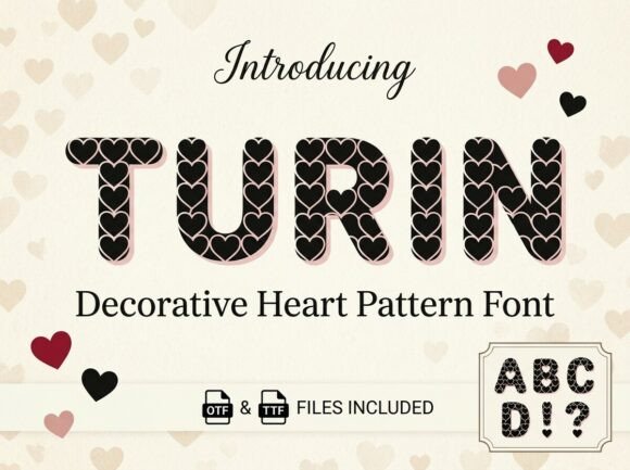 wedding sign fonts example: Turin font specimen