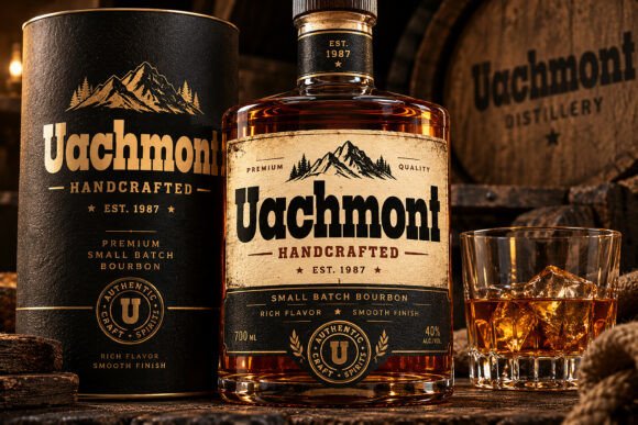 bold display fonts example: Uachmont font specimen