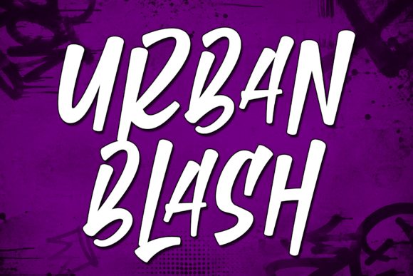 wedding sign fonts example: Urban Blash font specimen