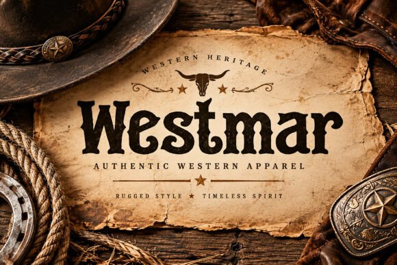 gothic fantasy fonts example: Westmar font specimen