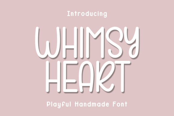 signature fonts for creator logos example: Whimsy Heart font specimen