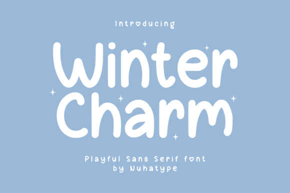 cozy winter fonts example: Winter Charm font specimen