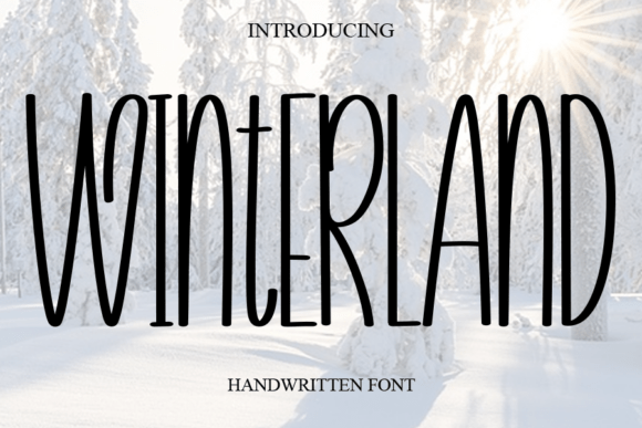 cozy winter fonts example: Winterland font specimen