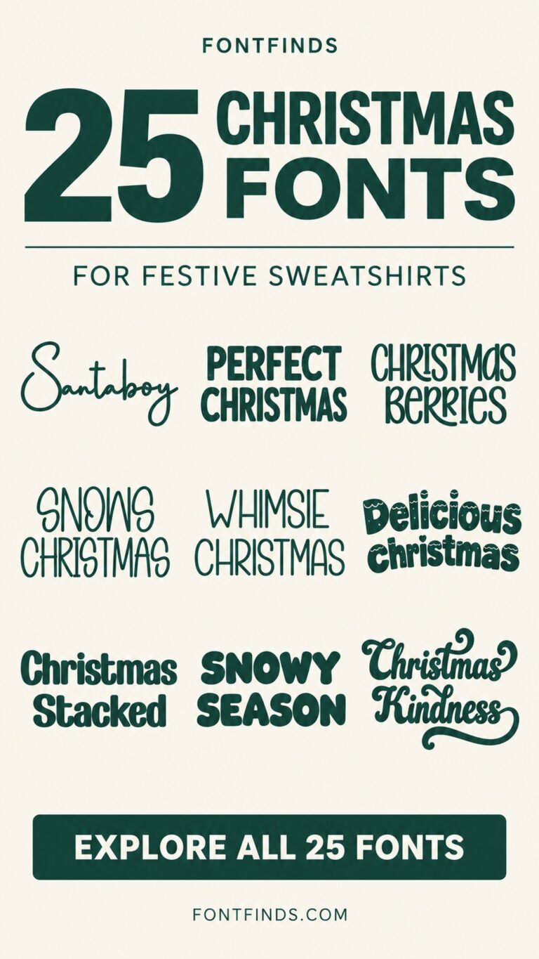 25 christmas sweatshirt fonts — nine lettering previews