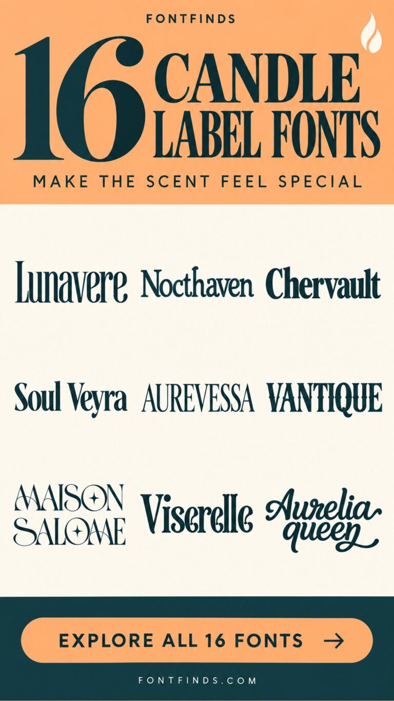 16 candle label fonts — nine lettering previews