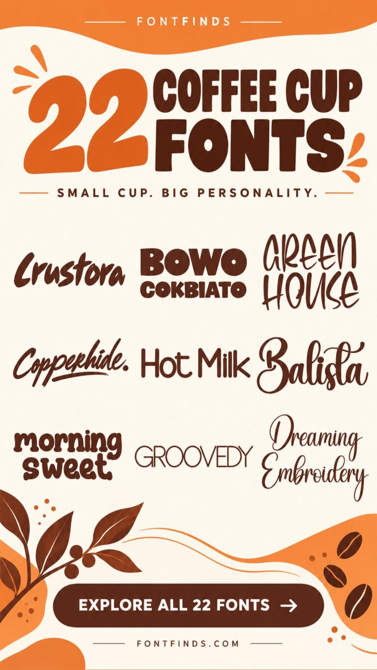 22 coffee cup sleeve fonts — nine lettering previews