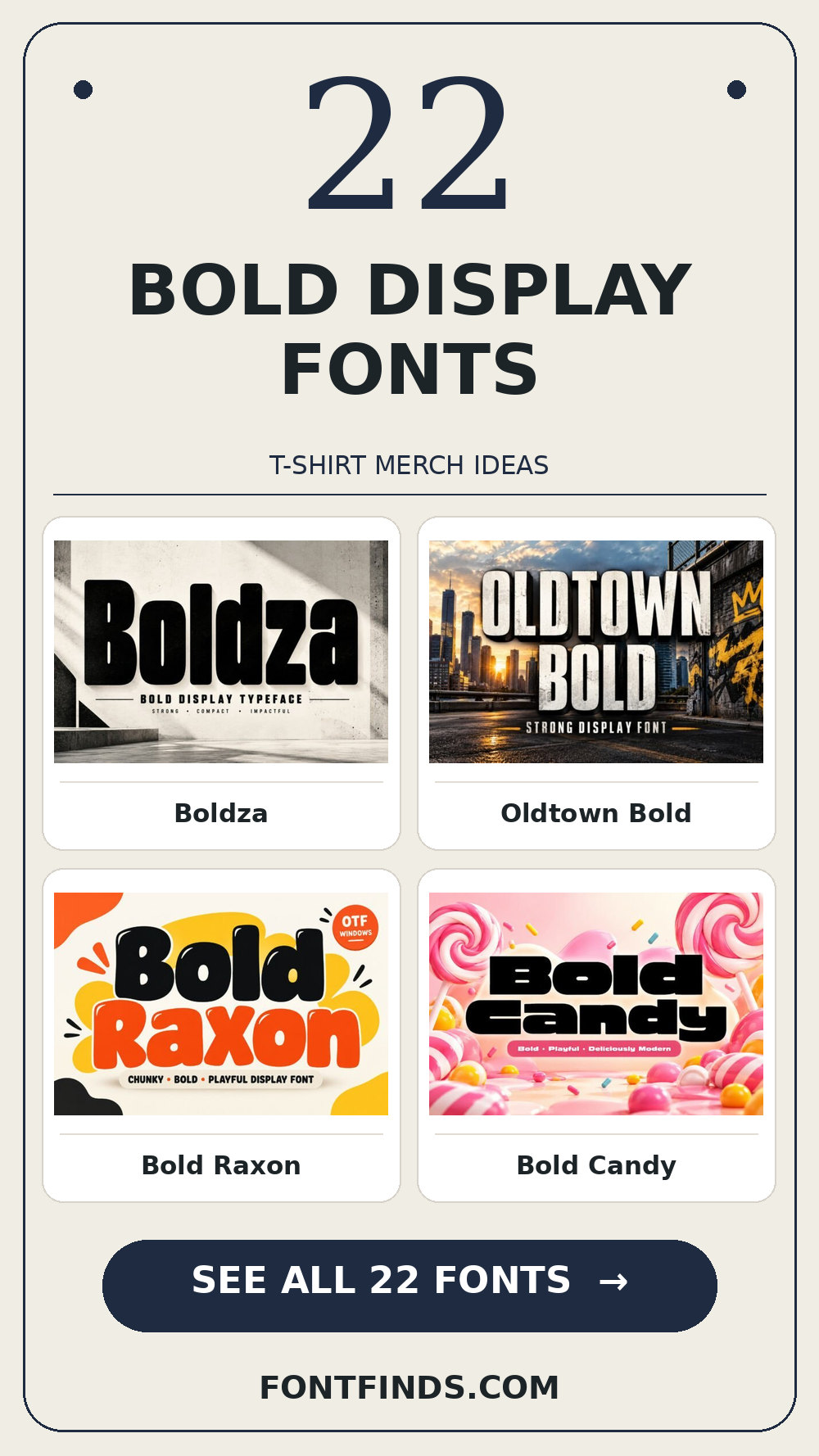 bold display fonts: 22 font ideas by FontFinds