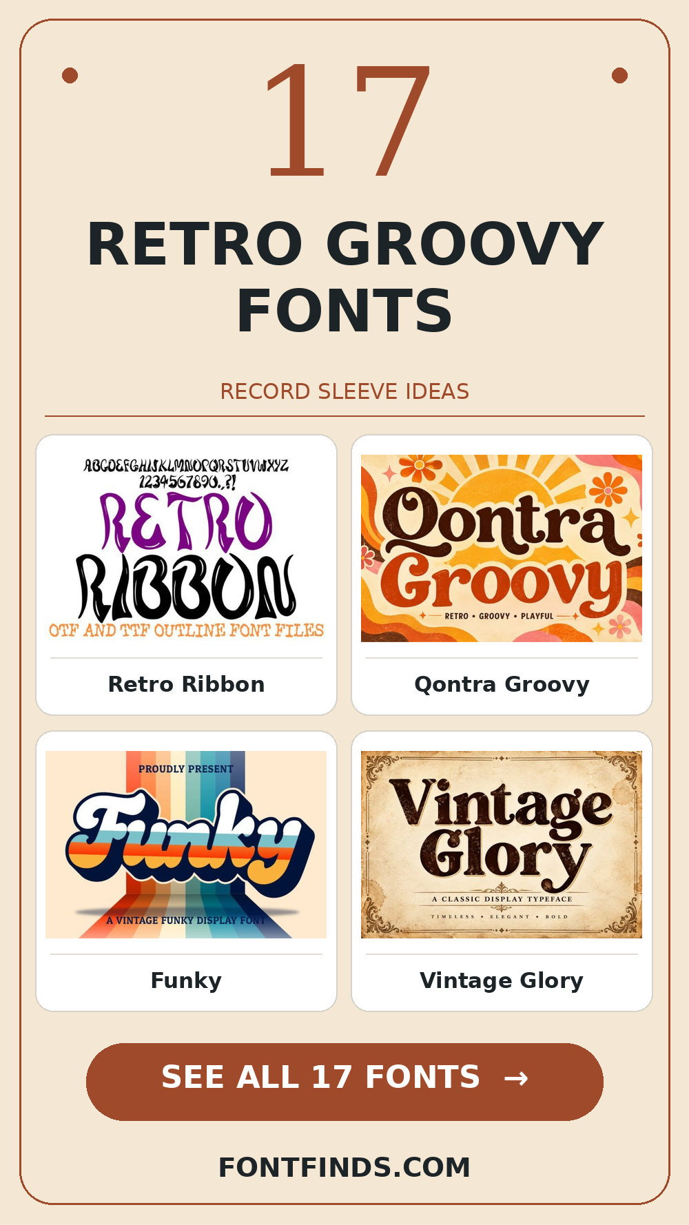 retro groovy fonts: 17 font previews and design ideas from FontFinds