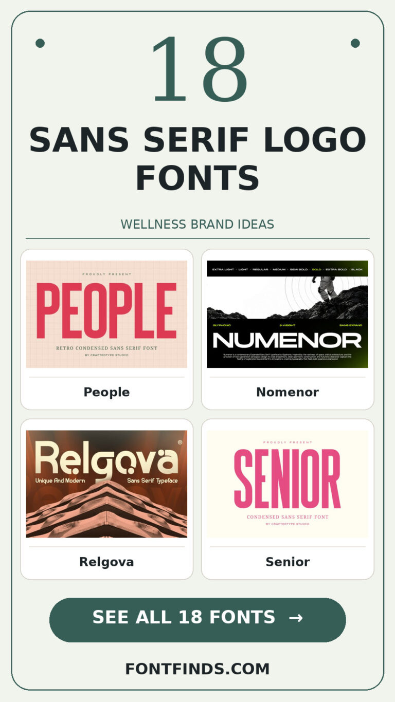 sans serif logo fonts: 18 font previews and design ideas from FontFinds