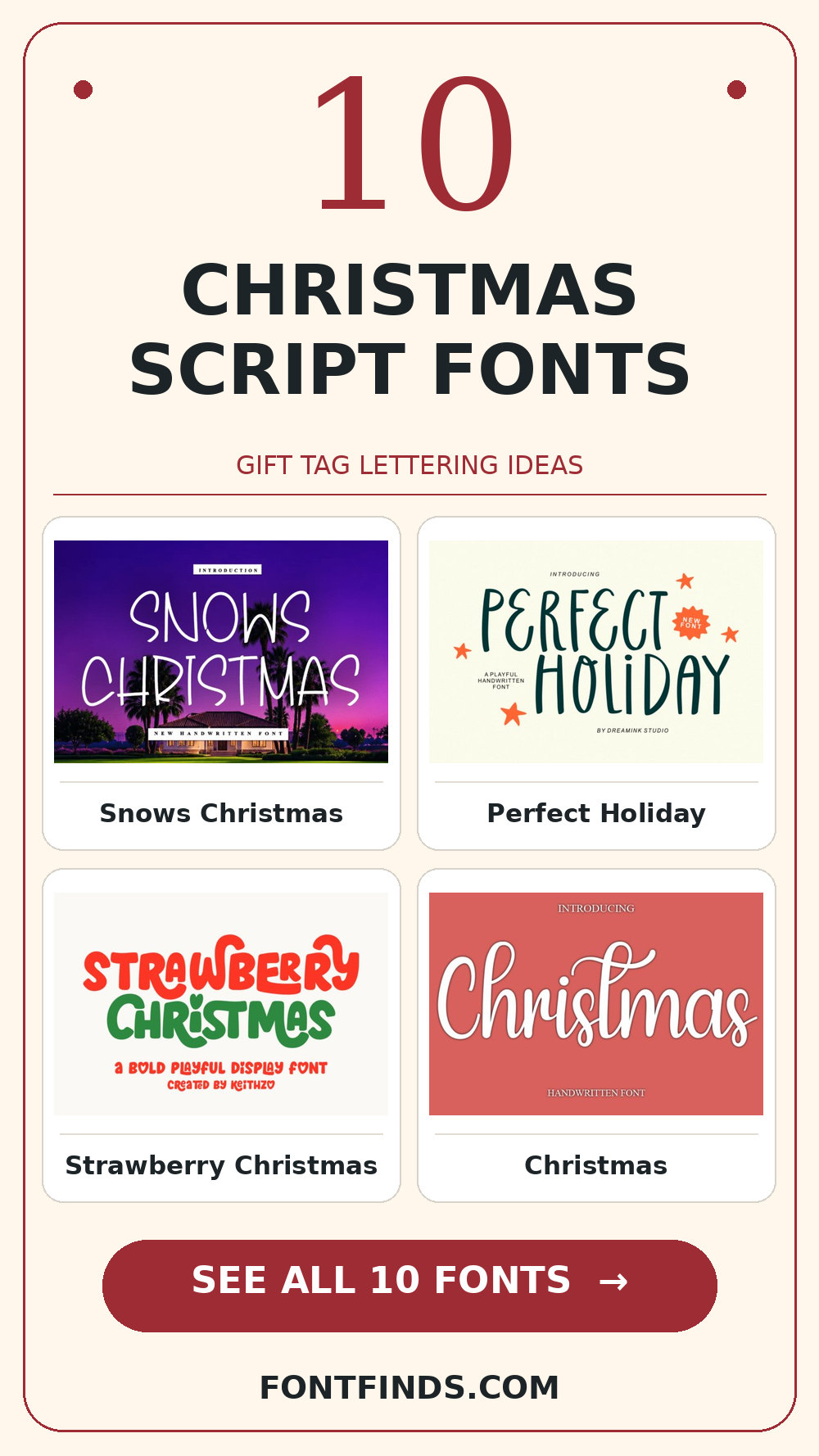 christmas script fonts: 10 font previews and design ideas from FontFinds