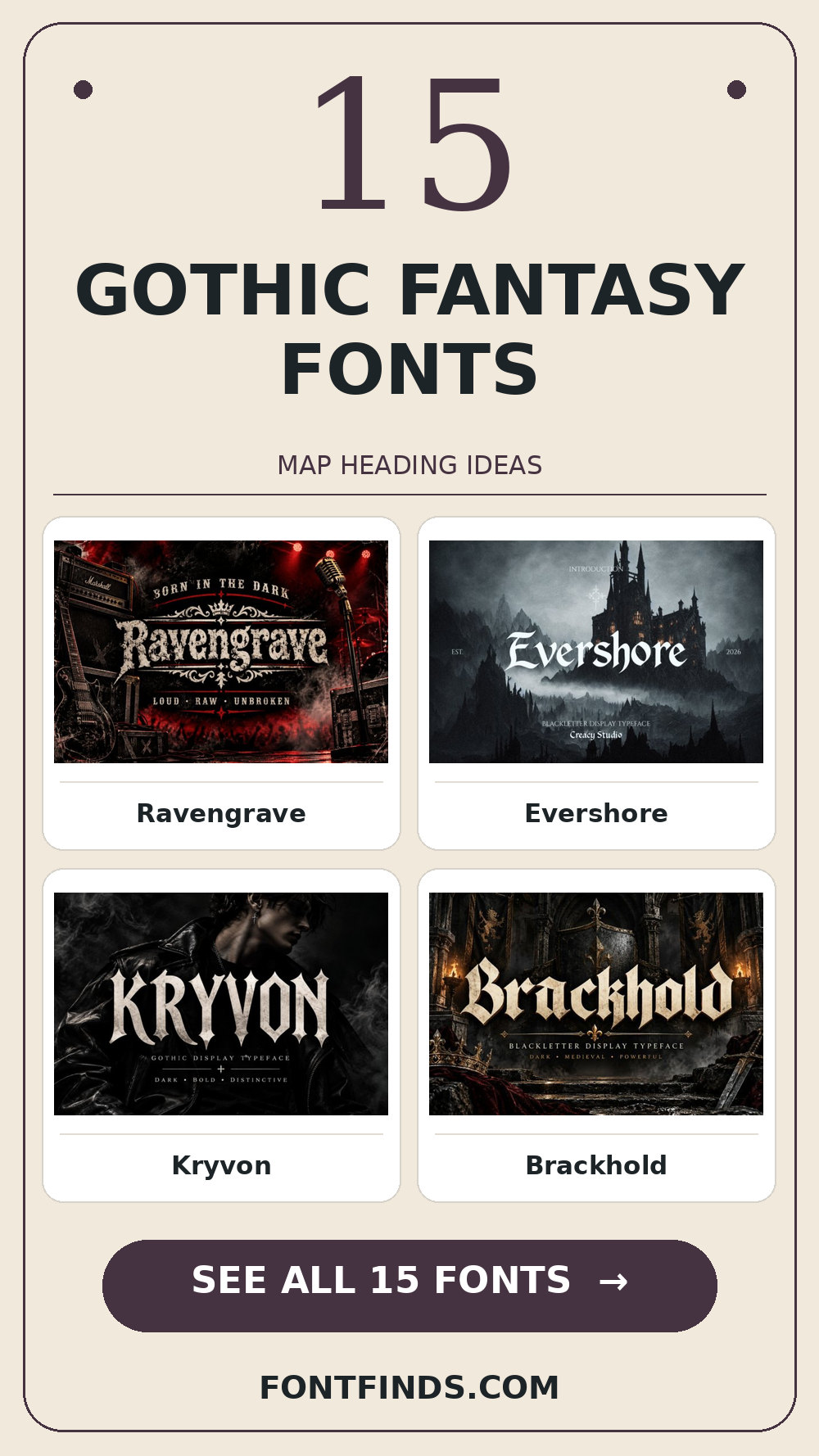 gothic fantasy fonts: 15 font ideas by FontFinds