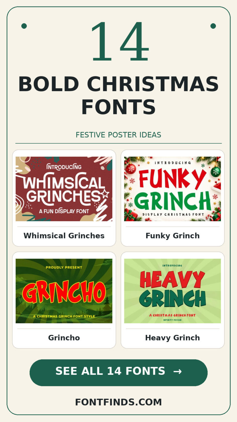bold christmas fonts: 14 font previews and design ideas from FontFinds
