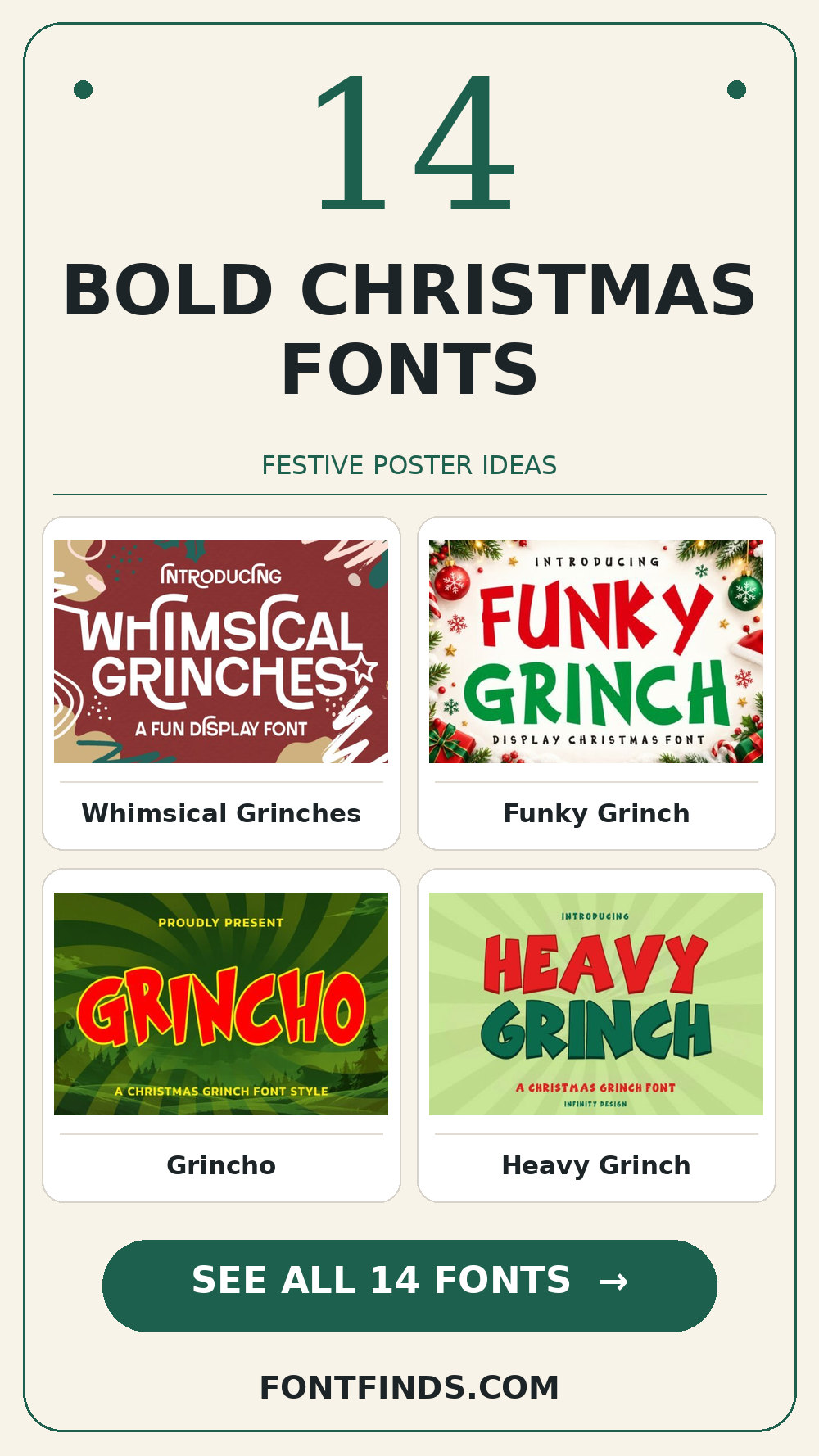 bold christmas fonts: 14 font previews and design ideas from FontFinds